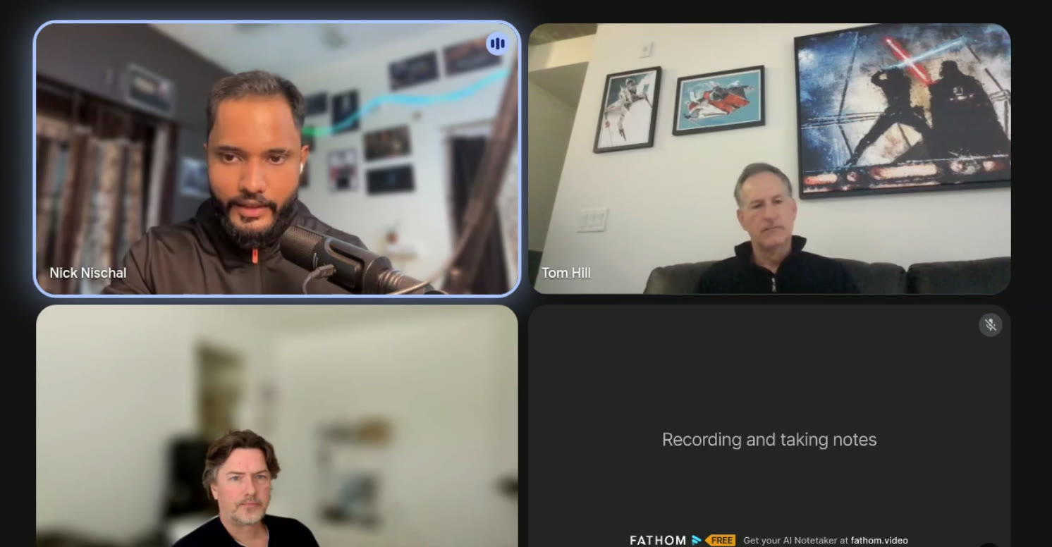 Nick Nischal and Tom Hill on a live working call